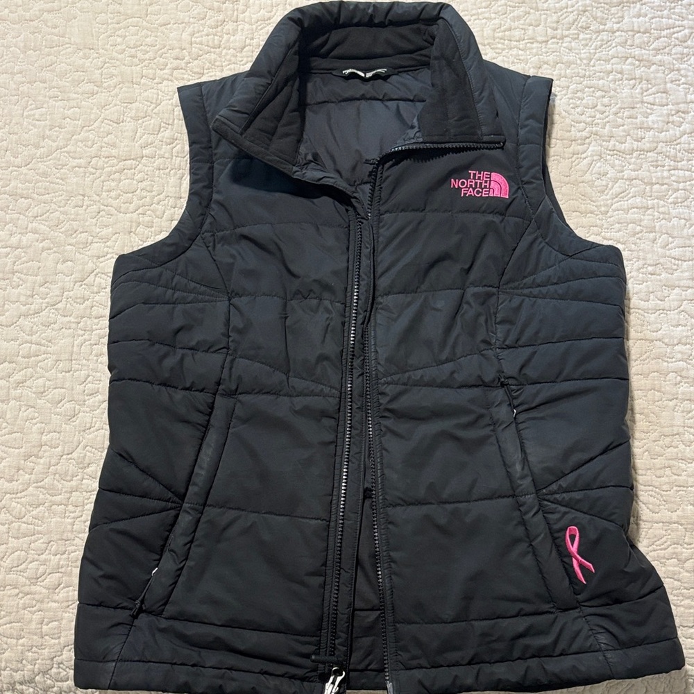 North Face Women's Black Breast Cancer Awareness Vest
